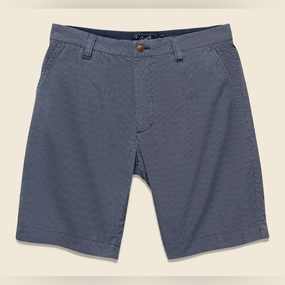 Grayers Other - GRAYERS Beltloop waistband MAIDSTONE STRIPE Zip Fly SHORTS in GRISAILLE BLUE
